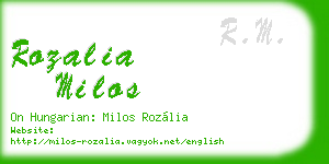 rozalia milos business card