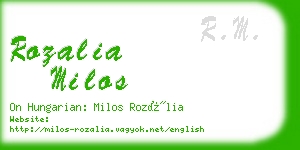 rozalia milos business card